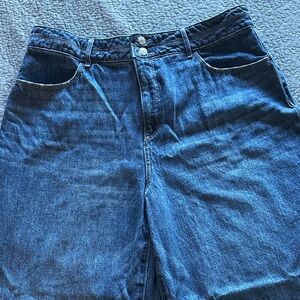 LOFT High Rise Wide Leg Jeans